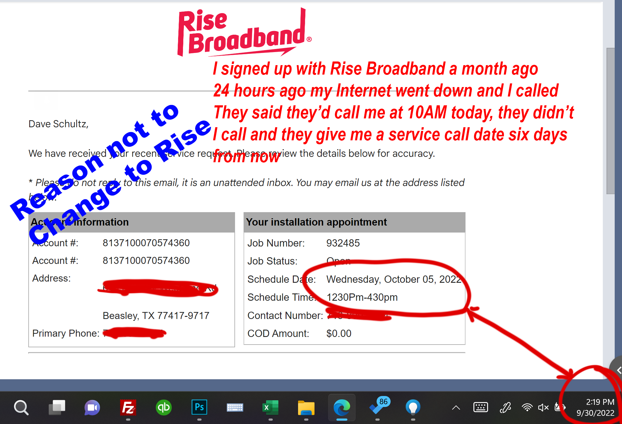 Rise Broadband Customer Service